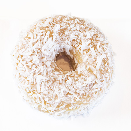 raised coconut donut